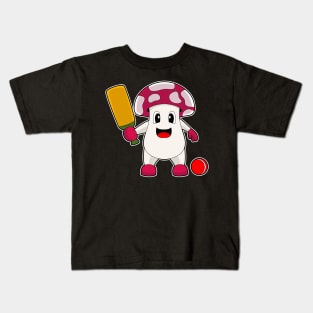 Mushroom Cricket Cricket bat Kids T-Shirt